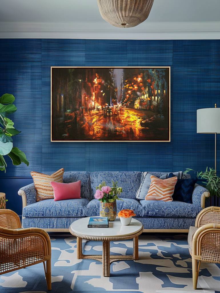 Original Expressionism Cities Painting by Chin H Shin
