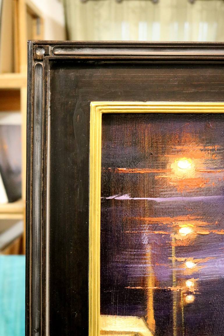 Original Fine Art Cities Painting by Chin H Shin