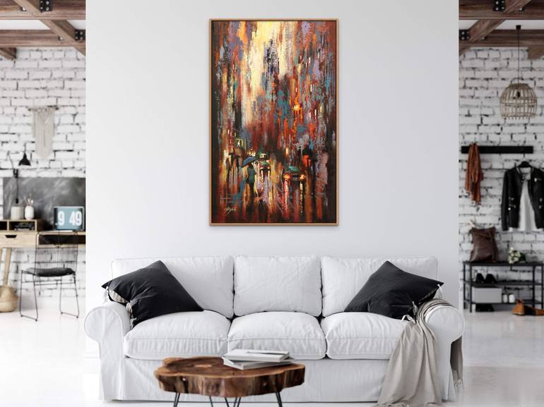 Original Fine Art Cities Painting by Chin h Shin