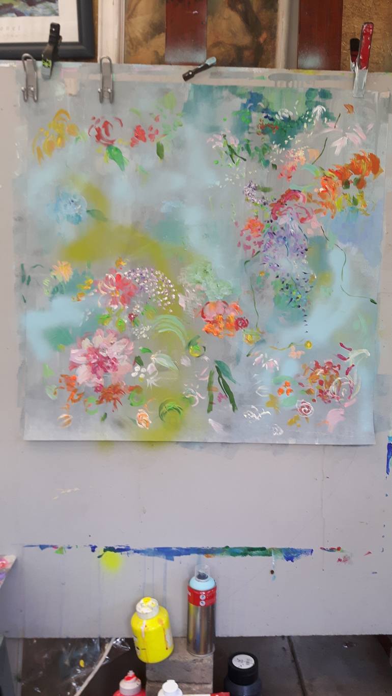 Original Figurative Floral Painting by Ellen ten Kate