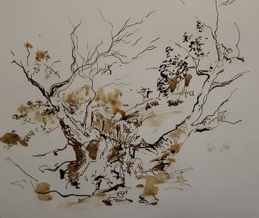 Original Figurative Landscape Drawings by Ellen ten Kate