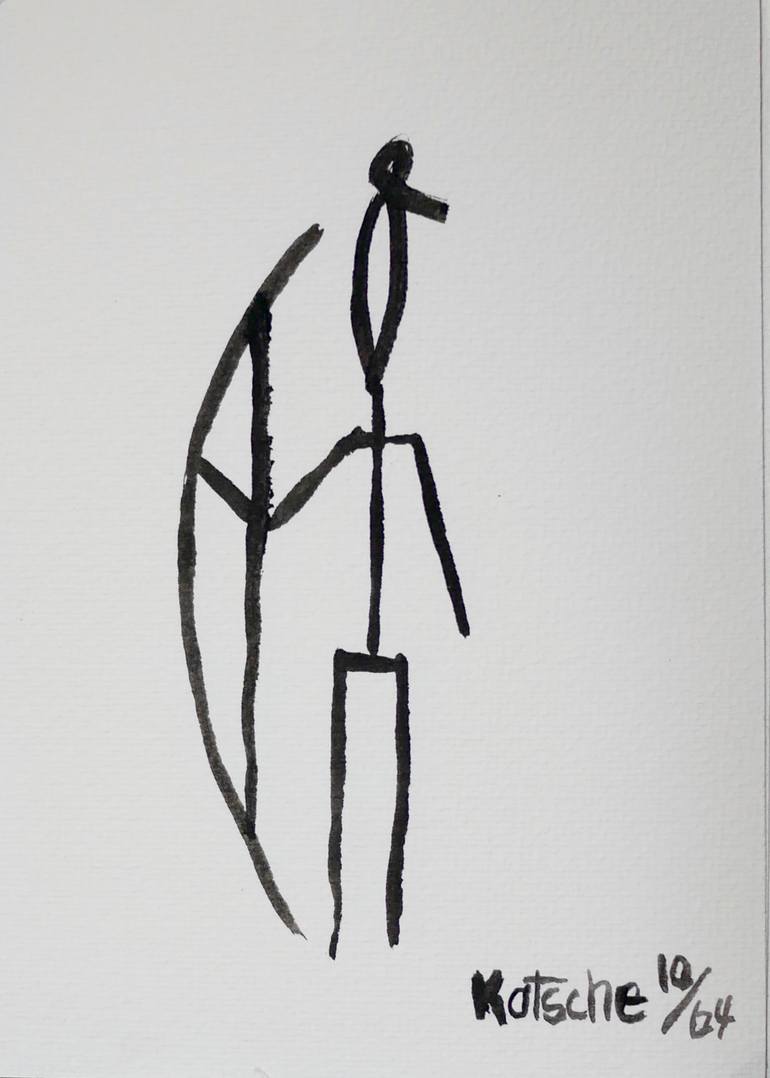 Original Conceptual Performing Arts Drawing by Katsche Philipp Platz