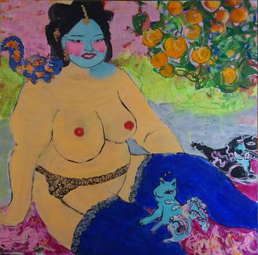 Print of Art Deco Nude Paintings by Cleo Li Yann Lim
