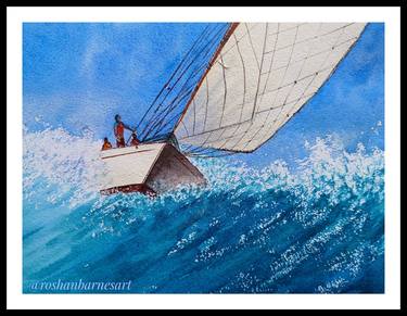 Original Conceptual Seascape Painting by Roshan Barnes