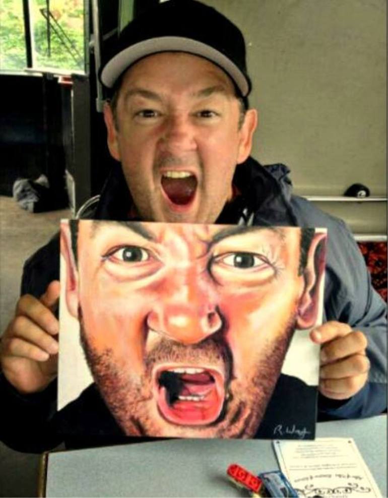 Johnny Vegas Painting by Rebecca Wright | Saatchi Art