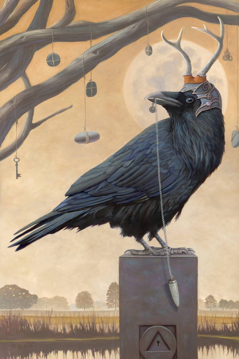 Original Surrealism Fantasy Printmaking by Paul Bond