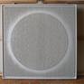 White, acrylic relief. Geometric minimalism. Meditative circular form