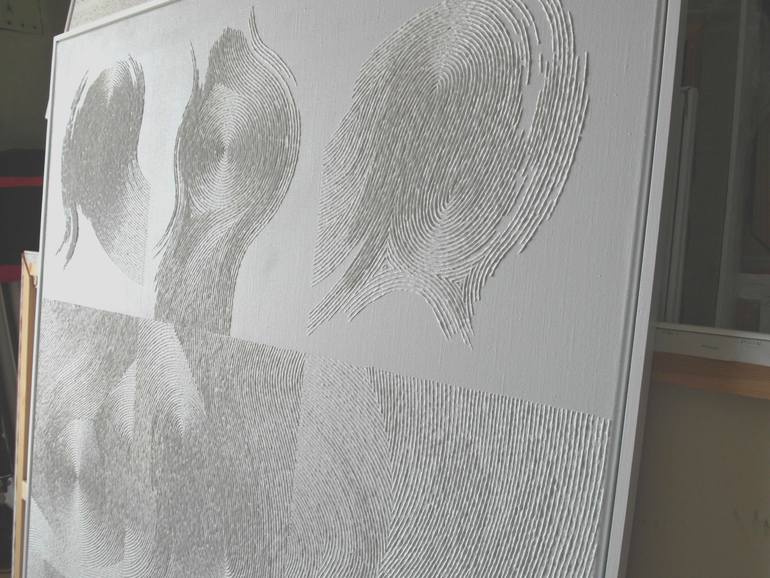 Original Conceptual Abstract Painting by Jerzy CepińSki