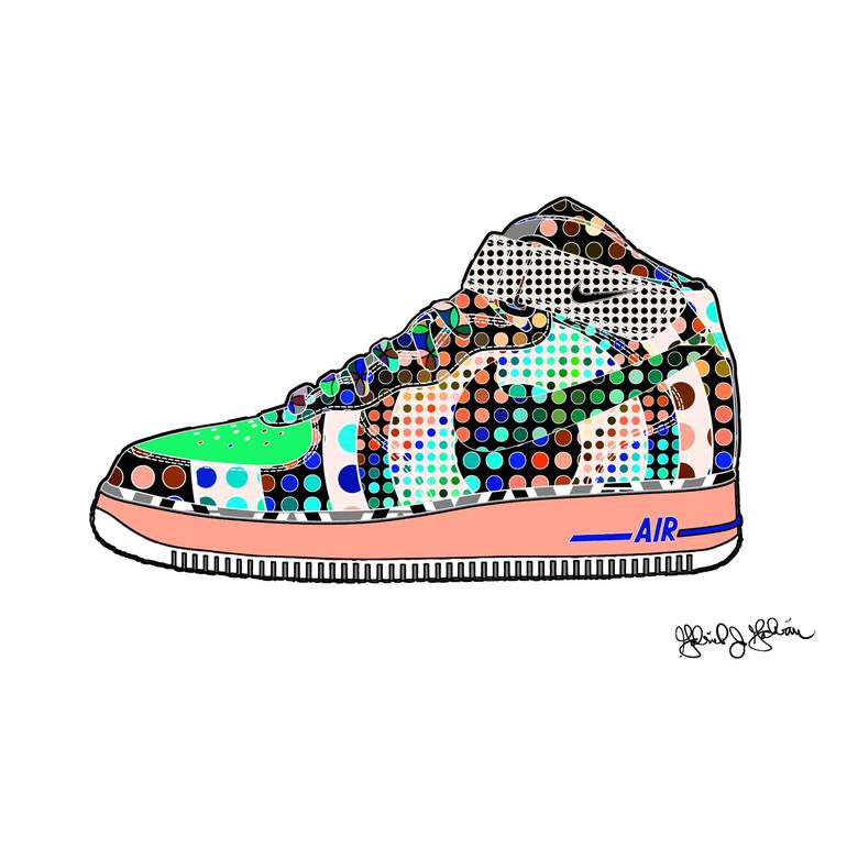 Airforce One Sneaker Drawing by Gabriel Galvn Saatchi Art Spain