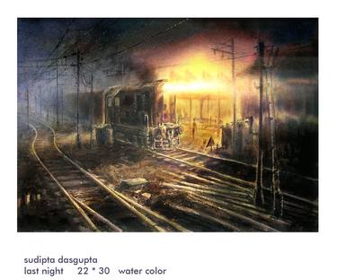 Original Realism Train Paintings by Sudipta Dasgupta
