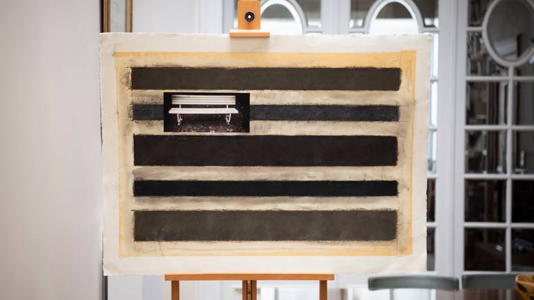 Original Black & White Abstract Drawing by Frank Verreyken