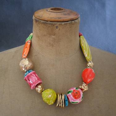 Necklace With Strawberry And Carrot (SOLD) thumb