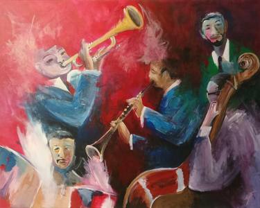 Original Figurative Music Paintings by George Psaroudakis