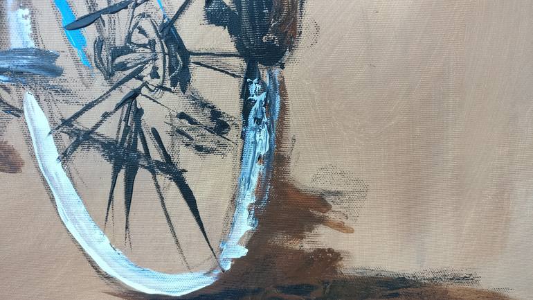 Original Modern Bicycle Painting by George Psaroudakis