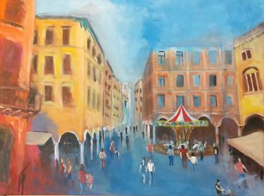 Print of Cities Paintings by George Psaroudakis