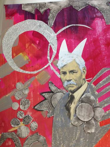 Print of Dada Portrait Collage by Emily Marbach