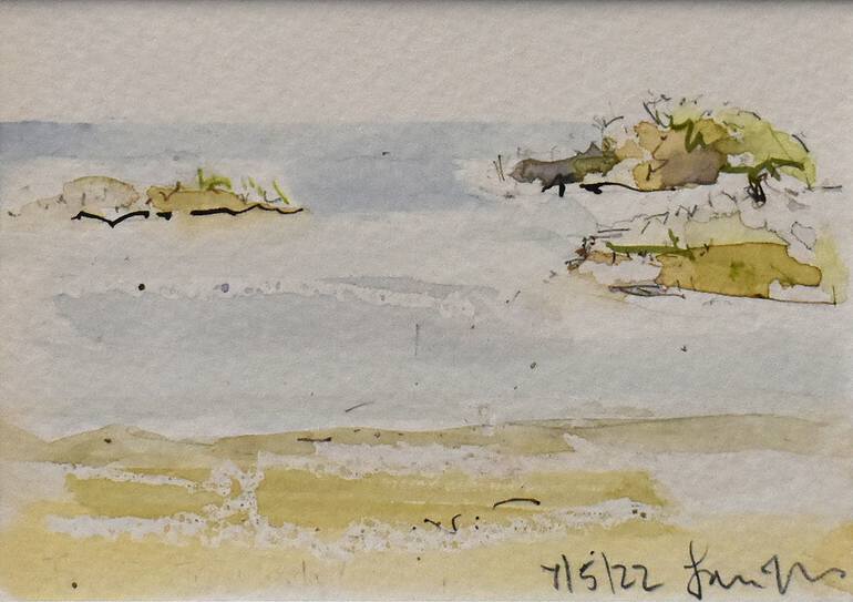Original Documentary Beach Painting by Ian Mckay
