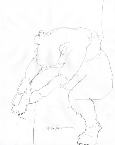 Original Figurative Nude Drawings by Ian McKay