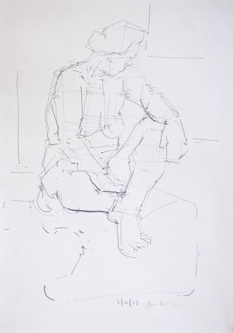 Life Drawing No 201 Drawing by Ian McKay | Saatchi Art