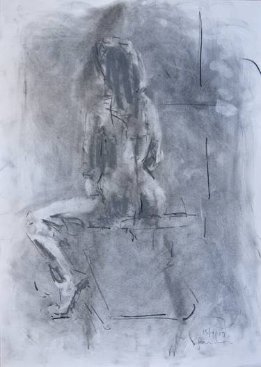 Original Figurative Nude Drawings by Ian McKay