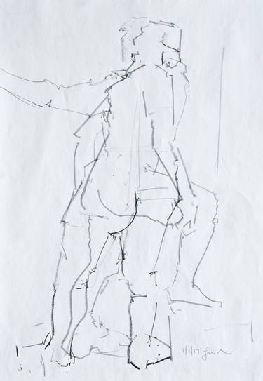 Original Figurative Nude Drawings by Ian McKay