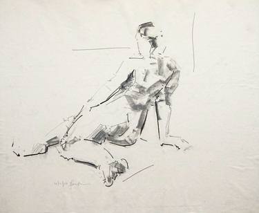 Original Figurative Nude Drawings by Ian McKay