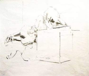 Original Figurative Nude Drawings by Ian McKay