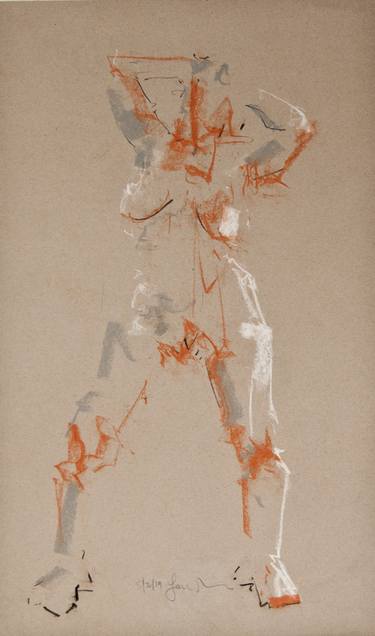 Nude study of the female figure - Life Drawing No 355 thumb