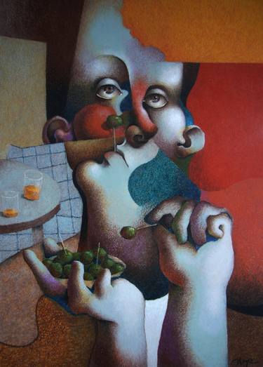 Print of Food & Drink Paintings by Carlos Blanco Artero