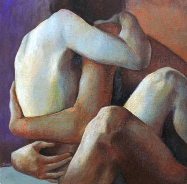 Print of Figurative Love Paintings by Carlos Blanco Artero