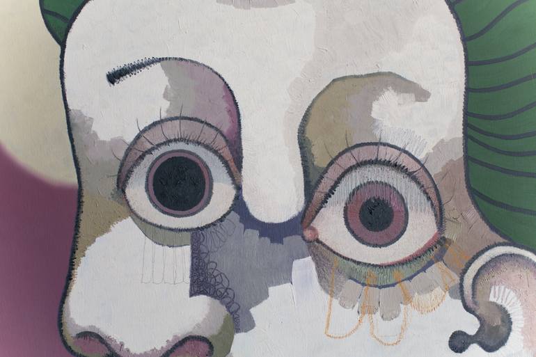 Original Cubism People Painting by Carlos Blanco Artero