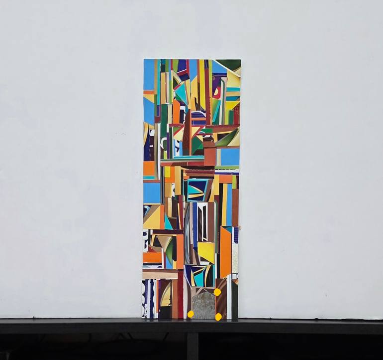 Praying Over the City Original Collage by maha rukab