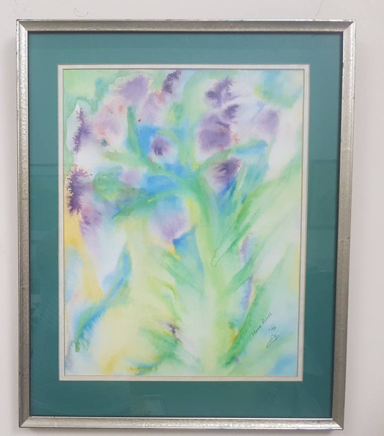 Original Abstract Floral Painting by maha rukab