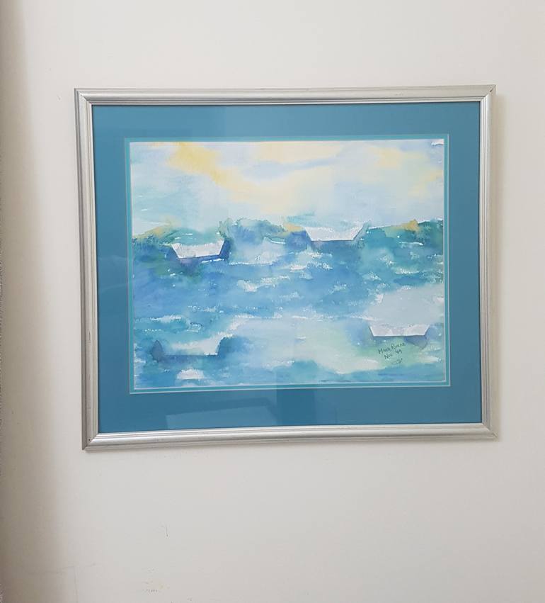 Original Abstract Seascape Painting by maha rukab