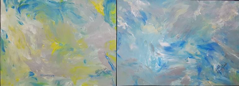 Original Abstract Religion Painting by Maha Rukab