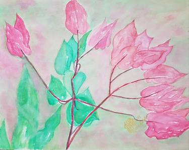 Original Modern Floral Paintings by maha rukab