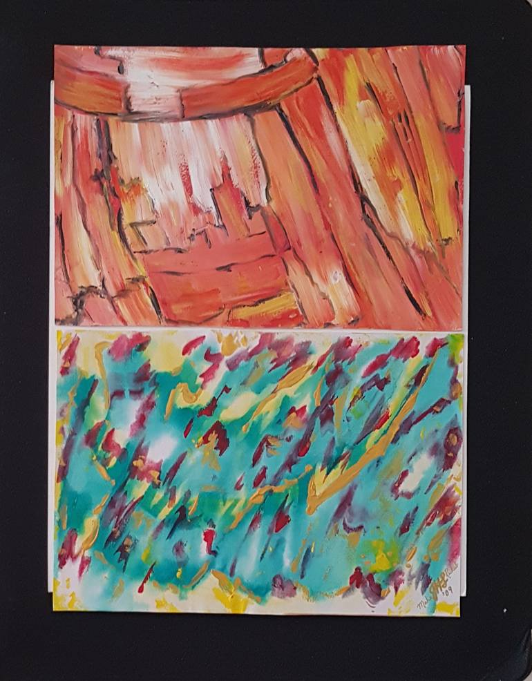 Original Modernism Religion Painting by Maha Rukab