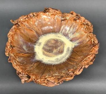 Red-Gold Butterfly Bowl thumb