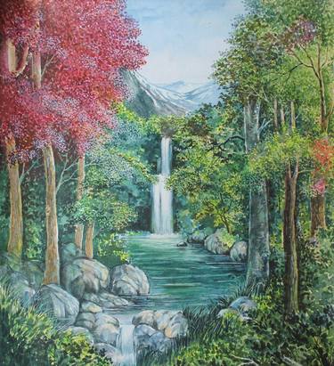 Print of Seasons Paintings by Bineesh P