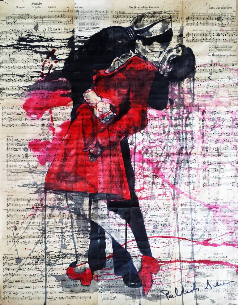 Famous Kiss Painting by Krzyzanowski Art Saatchi Art