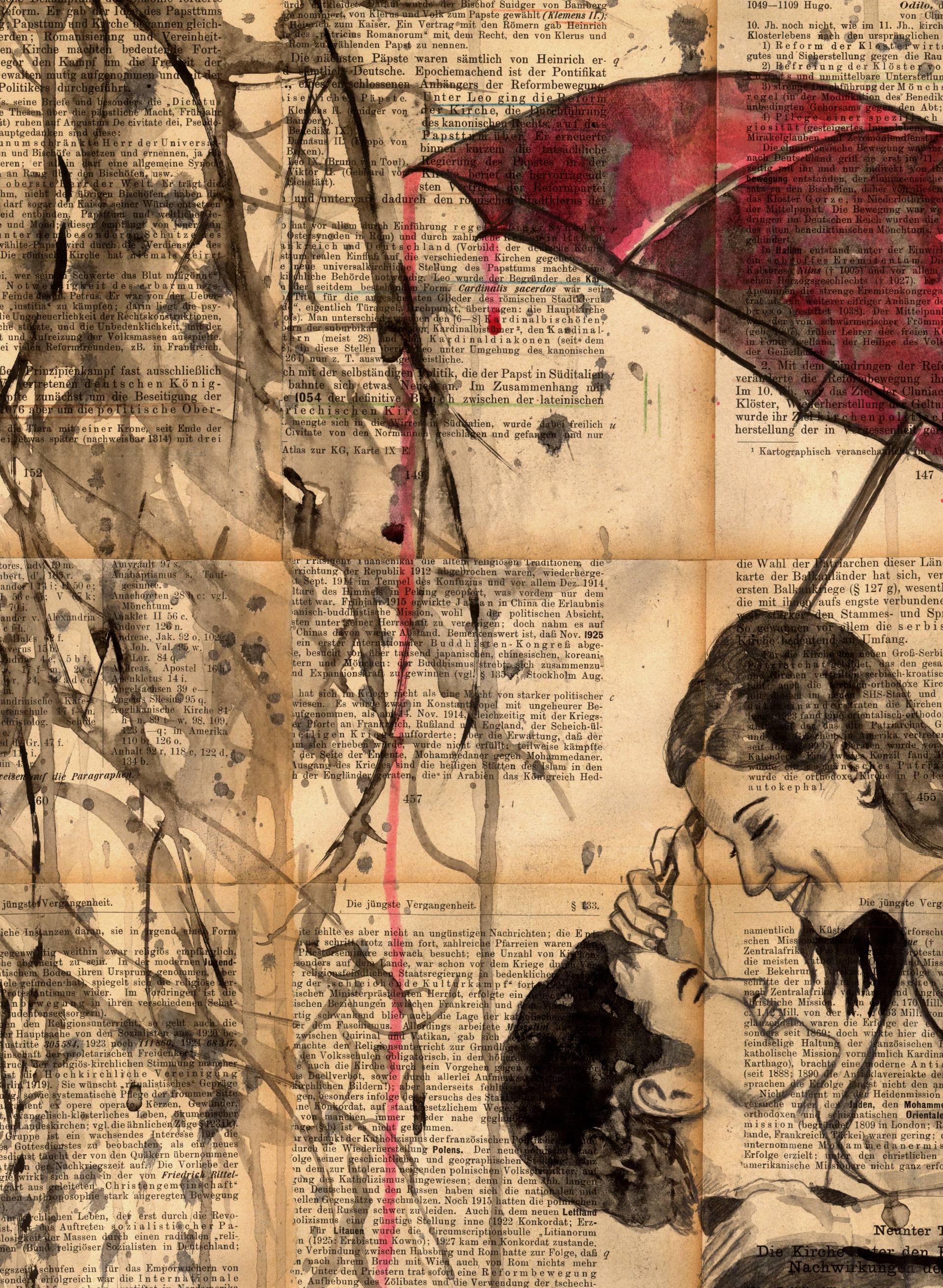 Rainy day Drawing by Krzyzanowski Art | Saatchi Art