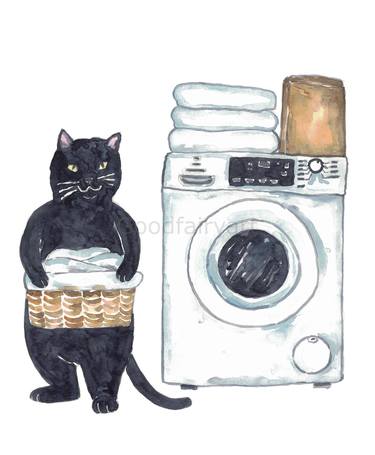Original Illustration Cats Paintings by Maryna Salagub