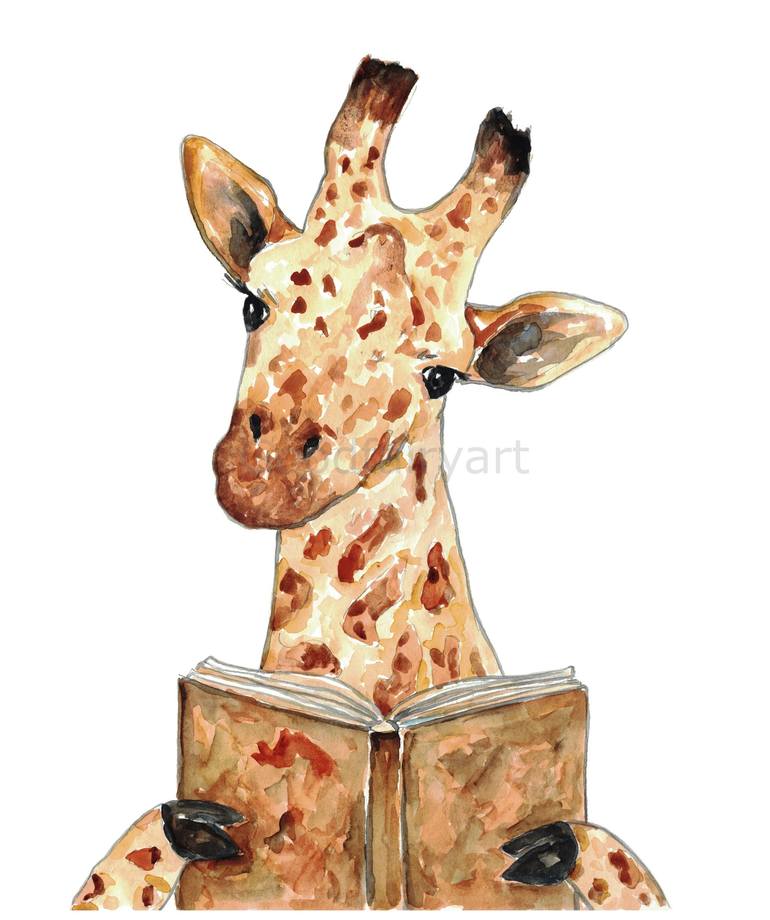 Original giraffe on sale watercolor