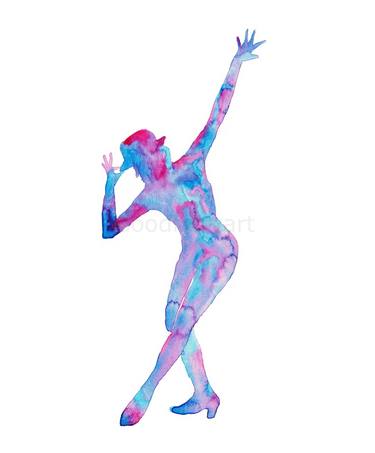 Jazz dance art print watercolor thumb