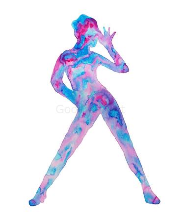 Jazz dance art print watercolor thumb