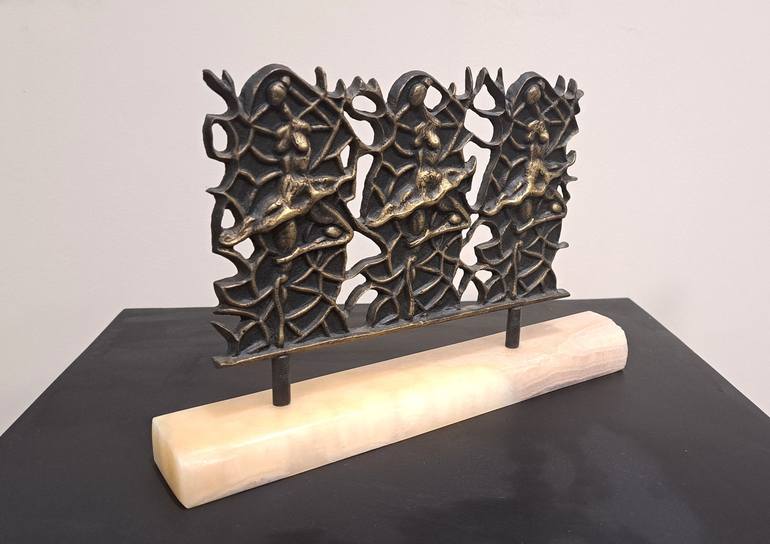 Original Art Deco Music Sculpture by Rafail Georgiev