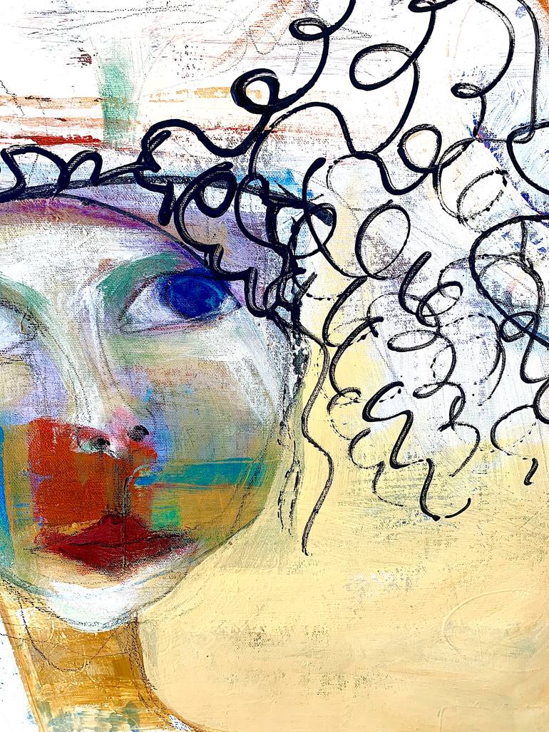 Original Portraiture Women Painting by L Balombini