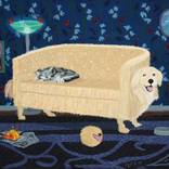 Dog Couch With Kid by Lisa Ng