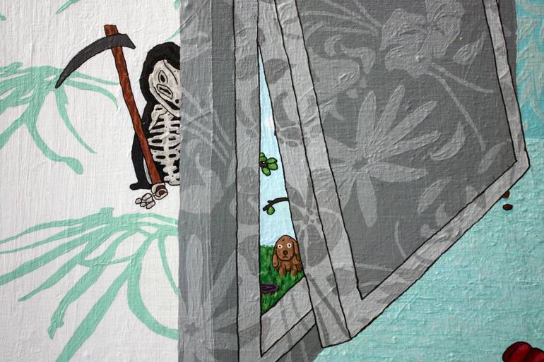 Original Conceptual Dogs Painting by Lisa Ng