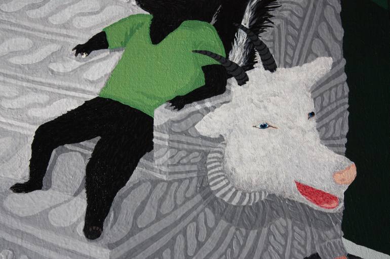 Original Surrealism Animal Painting by Lisa Ng